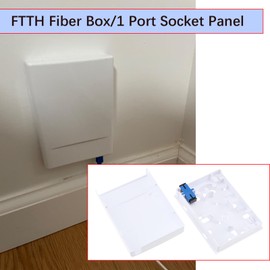 Create idea FTTH Fiber Optic Socket 120x90x25mm 2 Port Fiber Optic Terminal Junction Box Socket 2 Port Fiber Optic Socket Box for Homes Offices Shopping Malls