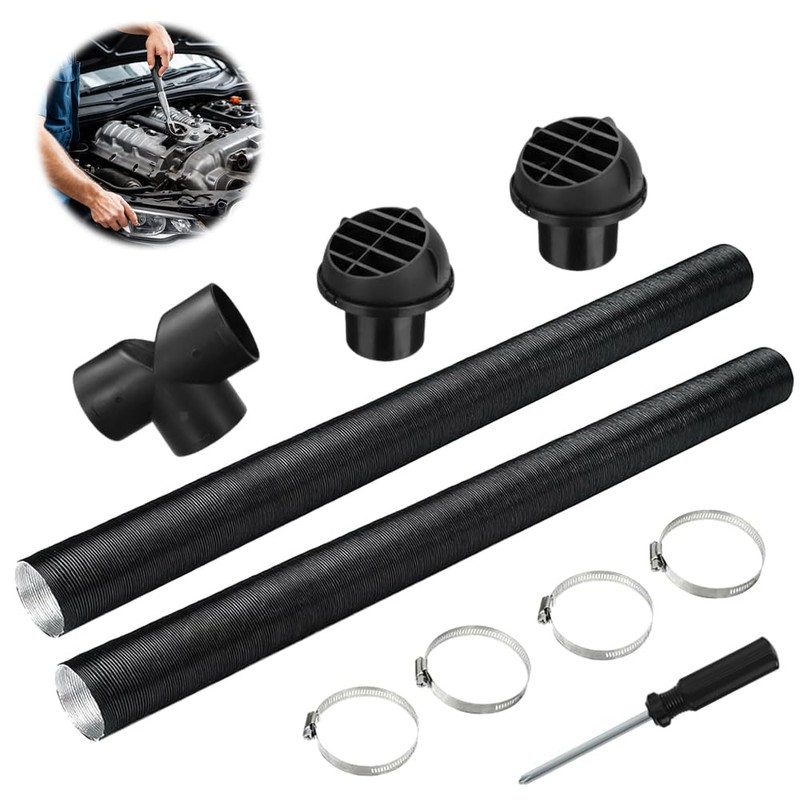 Diesel Heater Ducting 75mm, Diesel Heater Exhaust Pipe Set, Y