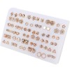 Aretes Mayoreo 50 Pares Aretes Pendientes Dama Dorado