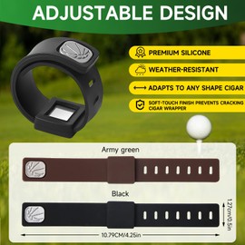 2Pcs Magnetic Cigar Holder for Golf Cart, 34-70 Ring Gauge, Portable Cigar Clamp Accessories for Golfs Clubs, Universal Golf Travel Accessory, Golfer Gifts for Men Women Dad