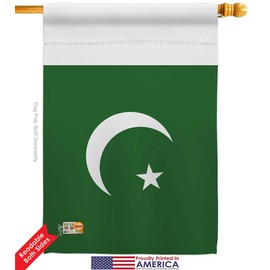 Pakistan House Flags Pack Regional Nationality Nation International World Country Particular Area Support Our Troops Small Decorative Gift Yard Banner Double-Sided Made In USA 28 X 40