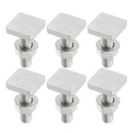 A ABSOPRO Roof Rack T-Shaped Bolt T-Type Slotted Bolt M8 with Nut Washer T-Type Truck Bolt Cargo Bolt Accessory Stainless Steel for Automotive Use 6-Piece Set
