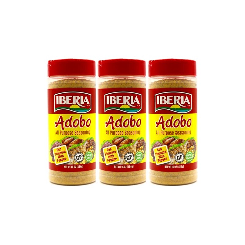 Iberia Adobo With Pepper, 16 oz (Pack of 3)