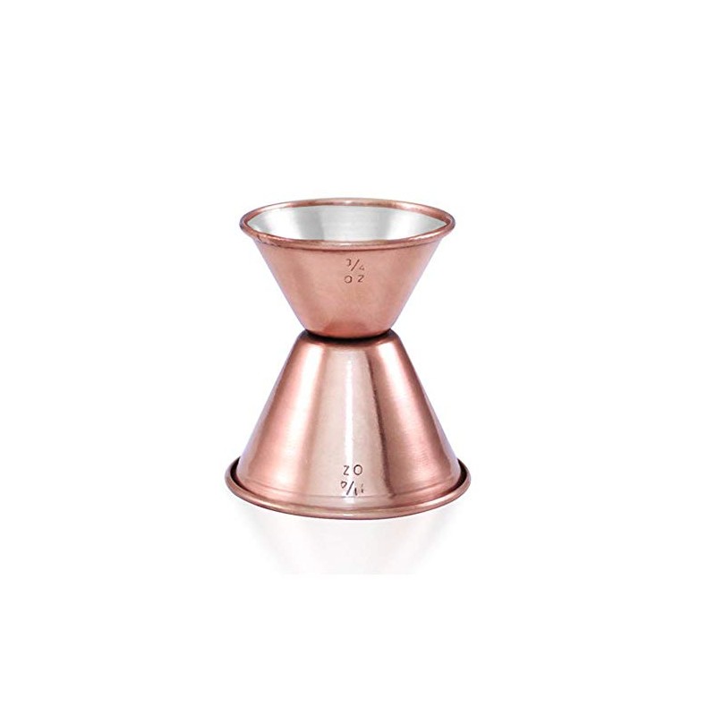 BarConic® Double Sided Jigger Copper Plated -.75oz. x 1.25oz.