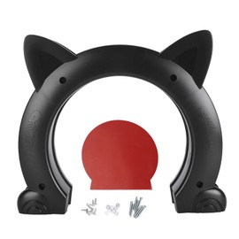 Cat Interior Door Easy Installation Decorative Kitten Puppy Hole Door for Indoor Door Wall Black