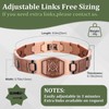 Copper Cross Bracelet for Men, Ultra Strength Magnetic Jewelry, Rice-Ear
