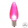 Vickerman C9 Ceramic LED Pink Twinkle Bulb Nickel Base, 130V