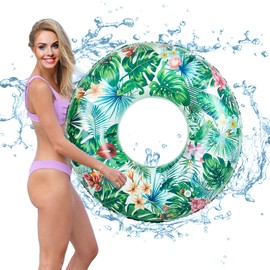 Swimming Ring Adults Teenagers, Large Swimming Float Rubber Ring, Durable Swim Ring, Inflatable Ring Pool Floats, Floating Ring Summer Pool Beach Supplies, Pool Tubes Party Water Sports Toy