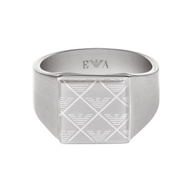 Emporio Armani Men's Eagle Logo Silver Stainless Steel Ring, EGS31360409