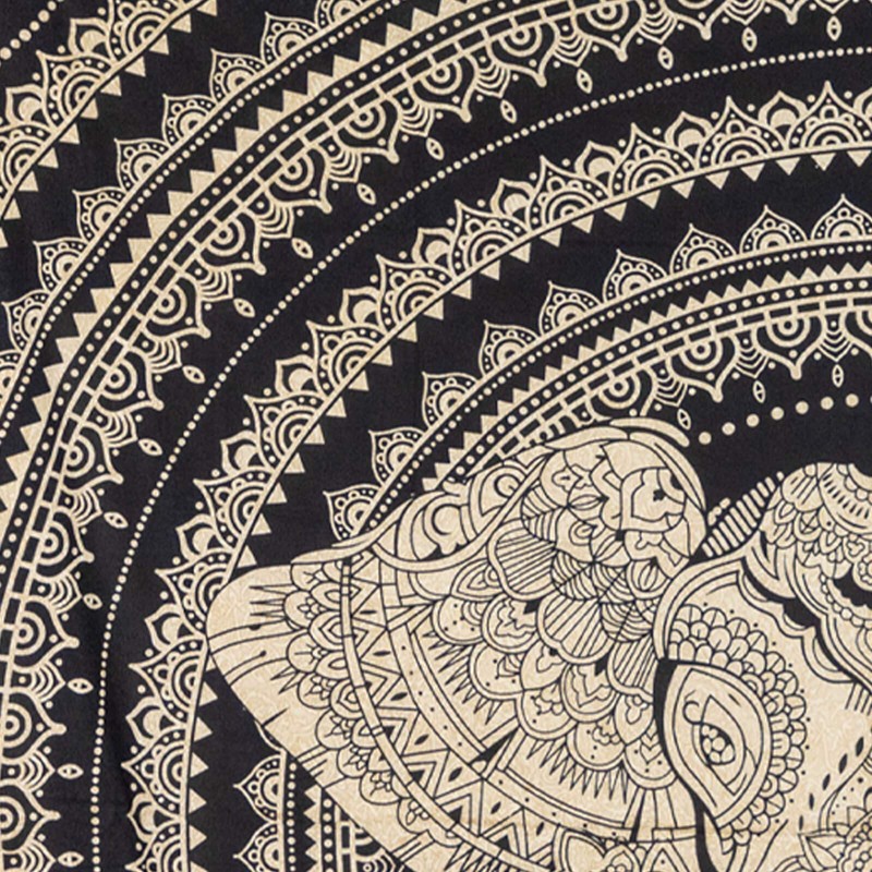 Kunst und Magie Bedspread Wall Hanging Decorative Cloth Elephant Mandala