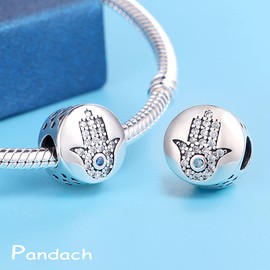 Pandach 925 Sterling Silver Charms Beads for Bracelets and Necklaces Butterfly and Headphones Pendants Clover Charms Jewelry Gift for Women, Sterling Silver, Cubic Zirconia