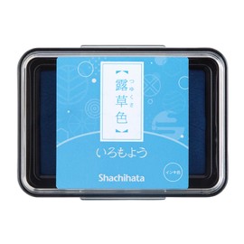 Shachihata HAC-1-LB Iromoyo Ink Pad, Tsuyukusa-Iro (Light Blue)