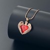 QGJNSGC Cremation Jewelry Crystal Heart Necklace for Ashes Pendant Angle