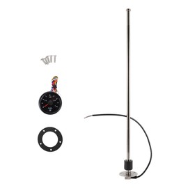 RATCHROLL RATCHROLL 1set Fuel Sending Unit and Gauge Kit 635mm Length Boat Fuel Sending Unit Marine Fuel Sender Unit Black Silver Tone Metal 240-33 Ohm