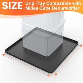 GCGOODS Drip Tray Compatible with Midea Cube Dehumidifier, Silicone Mat with Raised Edge Prevent Liquid Spillage, Cube Dehumidifier Accessories, Protect Floor & Prevent Leakage