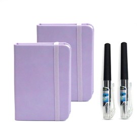 SI SEN 2er-Pack Taschennotizbücher, Mini-Notizbücher und kleine Hardcover-Notizbücher zum Schreiben und Notieren (Lila)