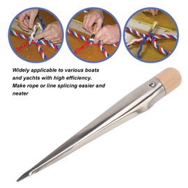 Marine Rope Splicing Spike, 304 Grade Stainless Steel Splicing FID Spike with Plastic Handle, Fit 1/8 Inch 1/2 Inch Dia Wire Ropes, Marines Hardware Accessories (Medium)
