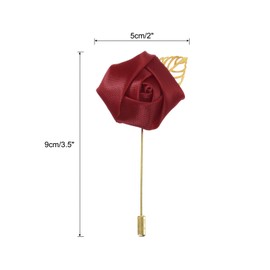 MECCANIXITY 10 Pcs Ramilletes de Novio Alfileres de Ramillete de Rosa 2"x3.5" para Hombres Ceremonia de Boda Aniversario Cena Formal Fiesta Decoración Rojo Intenso
