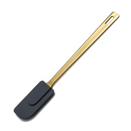 Gold Silicone Spatulas, Berglander Flexible Scrapers Baking Mixing Tool With Titanium Gold Plating, Baking Tools, Heat Resistant, Dishwasher Safe, Easy to Clean