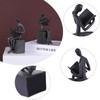 oliruim Black Reading Couple Decor Iron Bookends, Unique Retro Man