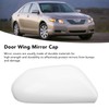 White Side Mirror Cover Unpainted Rearview Outer Door Wing Mirror
