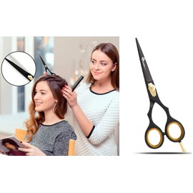 Professional Hairdressing Scissors, Japanese Stainless Steel Salon Scissors - 16.5 cm - Finely Adjustable Tension Screw - Premium Hair Cutting Scissors (Straight 6.5")