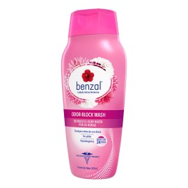 Shampoo zona íntimal Femenino Benzal Odor Block Wash Higiene Personal 24h 3 pack 355ml cada uno