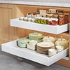 Seinloes 2 Pack Pull Out Cabinet Organizers 21"Deep with Raising