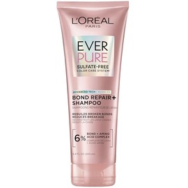 L'Oreal Paris, Shampoo Con Tecnología Bonding Ever Pure Bond Fortalece Tu Pelo Por Dentro Y Por Fuera Para Todo Tipo De Pelo Teñido Sin Sulfatos, 200M