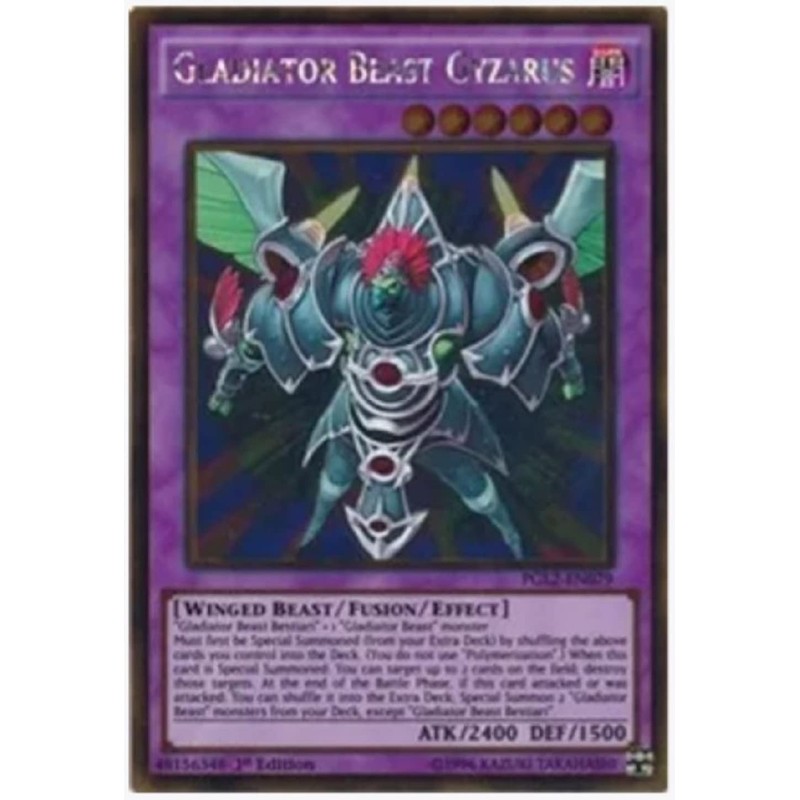yugioh - Gladiator Beast Gyzarus PGL2-EN079 1st Edition Gold Rare