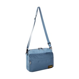 Tatonka Cross Body Bag L (4L) - Flat Shoulder Bag in Trendy Design and Made from Recycled Material - PFAS/PFC-Free - 22 x 30 x 6 cm, Elemental Blue, Unit size