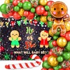 JeVenis Christmas Gender Reveal Backdrop Balloons Christmas He or She