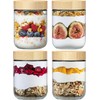NETANY 4-pack 16oz Glass jars with Airtight Lids, Overnight Oats