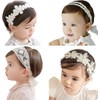 Diadema de Encaje Suave con Nudo de Lazo, 4 Pcs