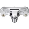 Off-Set Mobile Home Tub/Shower Faucet, Chrome Finish, Acrylic, 2-Handle Design