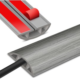 Floor Cord Cover Cable Cavity 10FT Self Adhesive Cord Hider Floor, Floor Cord Covers for Wires on Floor,Protector Floor Electric Cord Covers for Living Rooms, Rooms, Offices, exhibitions, Gyms, etc.