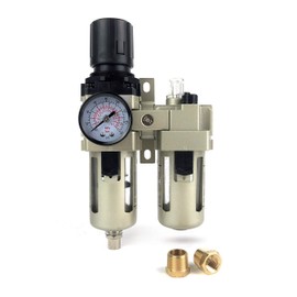 Primefit FRL3802G 3/8" Filter Regulator Lubricator (FRL) 3 in 1 Combo w/Gauge