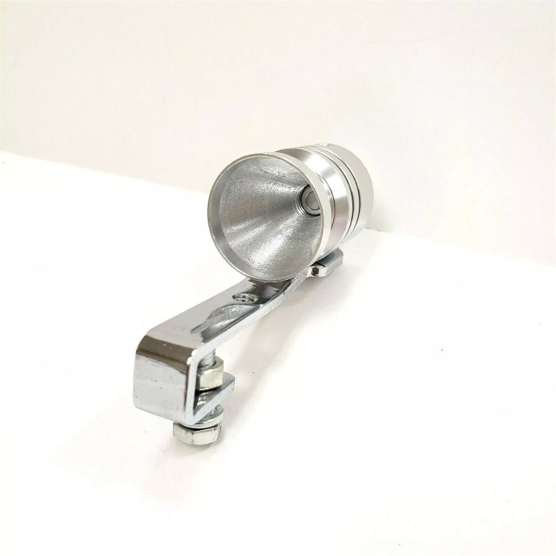 LEDIN 1x Turbo Sound Whistle Simulator Muffler Silver Exhaust Pipe