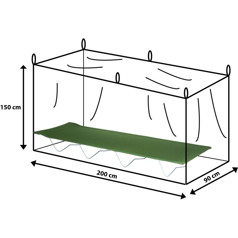CAO Camping Rectangular Mosquito Net Green