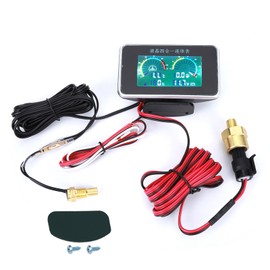 DC 9V-36V 4-In-1 Car LCD Digital Display Voltmeter Fuel Gauge Water Temp Oil Pressure Meter