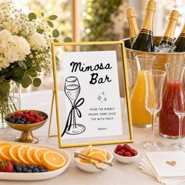 Calculs Mimosa Bar Wedding Sign, 8x10 Gold Floating Picture Frame
