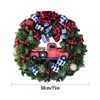 Farmhouse Red Truck Christmas Wreath Front Door Wall Hanging Decoration