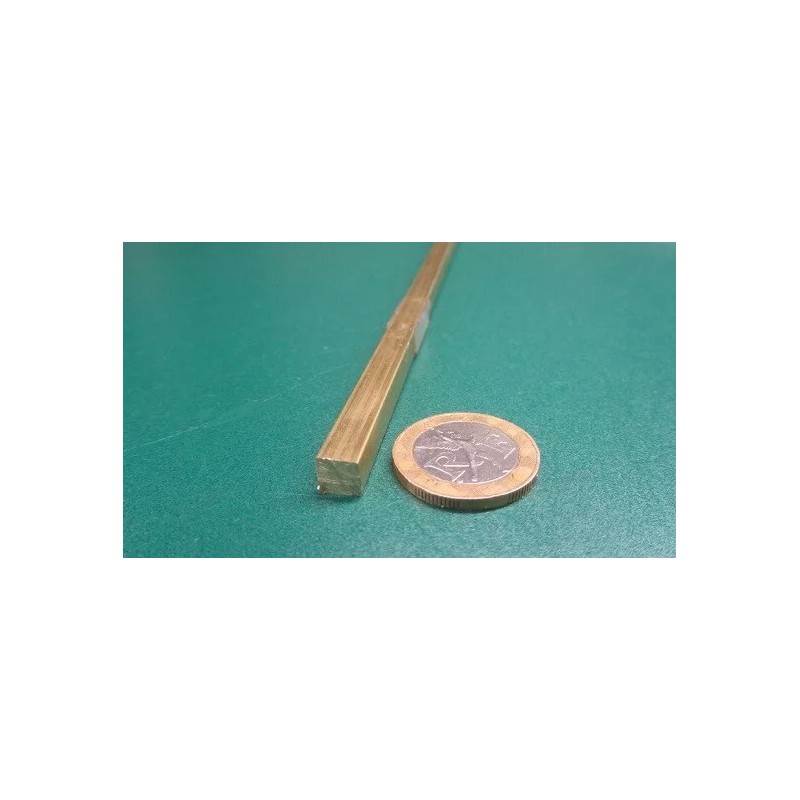 Basic 360 Brass Square Bar 1/4" Thick x 1/4" Wide