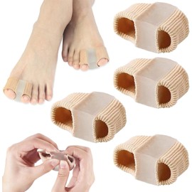 2 Pares Separadores de Dedos de Silicona Suave, Correctores de Juanetes y Dedos Superpuestos, Protector Antifricción para Mujeres y Hombres, Reutilizable y Lavable (L)