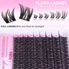 Geeneiya FLORA Lash Clusters, 8-18MM Wispy Eyelash Clusters, Natural Cluster