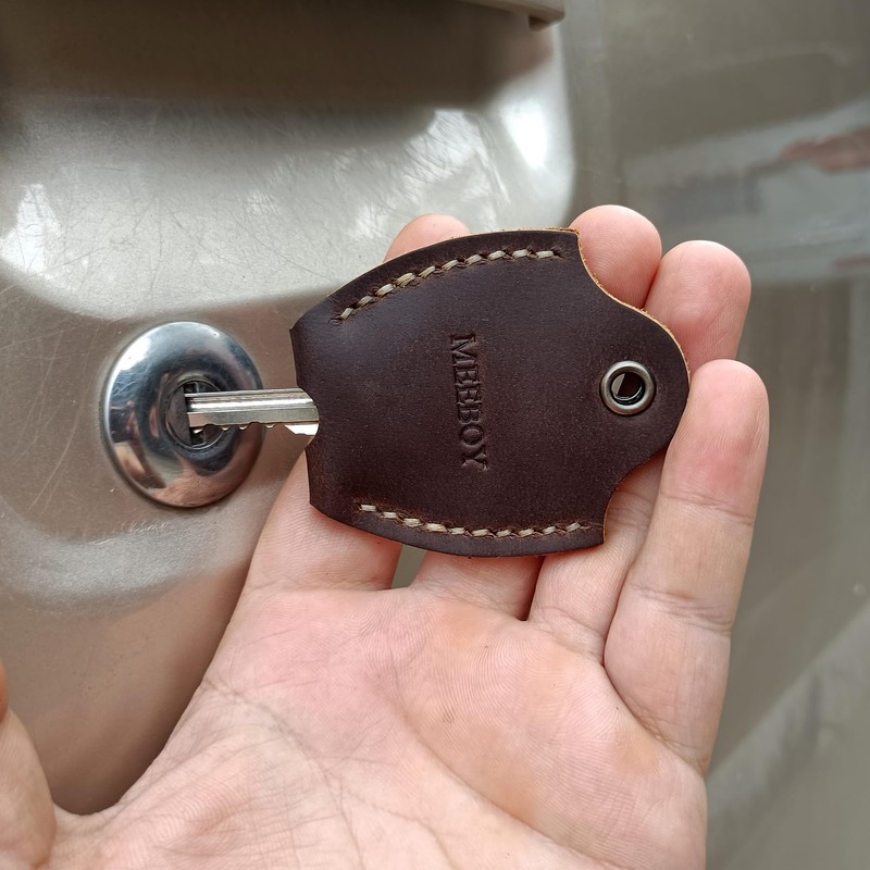 MEEBOY handmade leather car key sleeve for broken key car