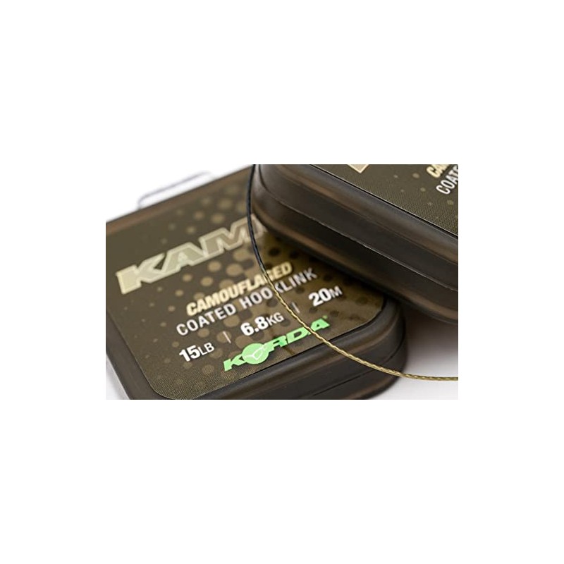 Korda Kamo Coated Hooklink 15lb 6.8kg - 20m Vorfachschnur, Vorfachmaterial,