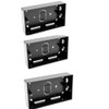 Surface Mounted Electrical pattress Box, Double Installation, Black 2 Gang