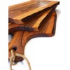 Acacia Charcuterie Board with Natural Live Edge & Handle -