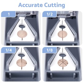 Fullicon Pill Cutter for Small Pills with V-Shape Holder, Pill Splitter with Blade for All Shapes, Tablet Cutter for Small Tablets, Pill Cutters for Tablets, Pet Pill Splitter with Two Large Boxes